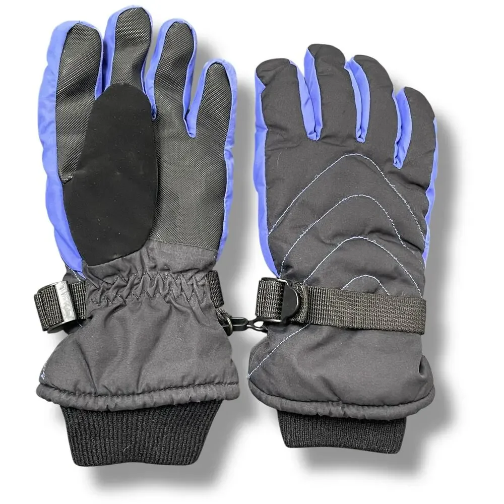 All In Motion Kids Snow Gloves Size 8-16 Winter Skiing Purple Black Cold Weather